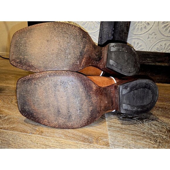 Twisted X RARE Peanut Leather Foot/Olive Stock (Men Sz 9D/10.5 Woman) - Picture 9 of 11